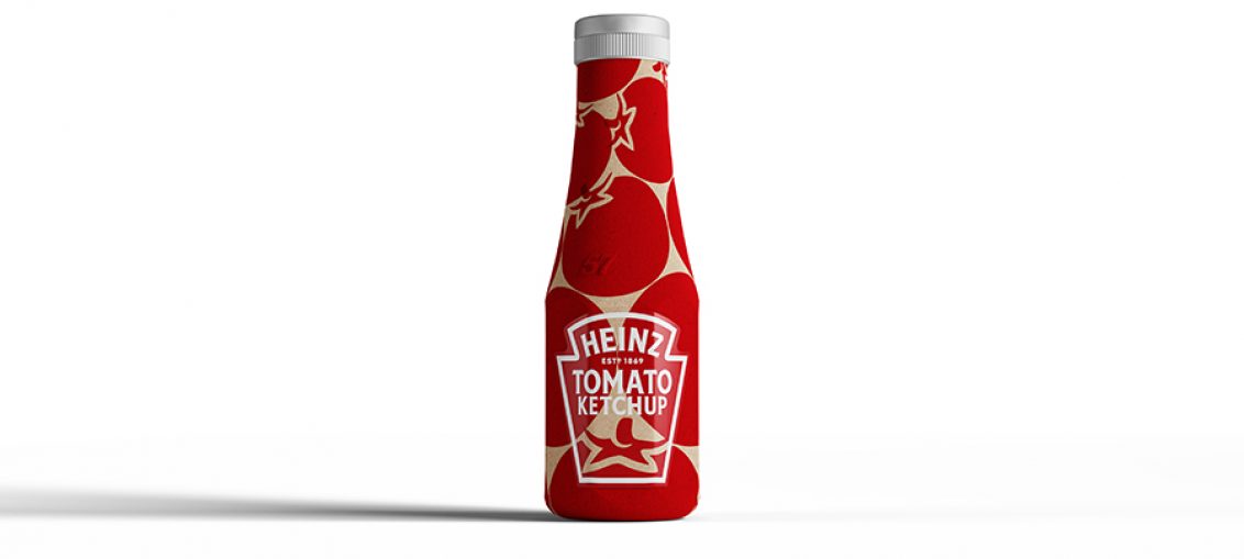 papierowa butelka Heinz