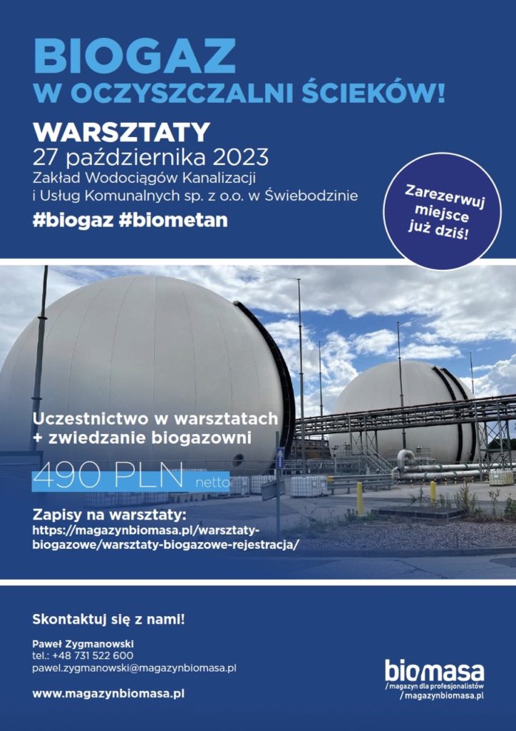 Warsztaty Biogaz w oczyszczalni ścieków
