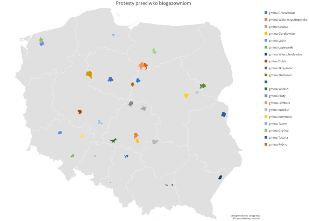mapa protestów