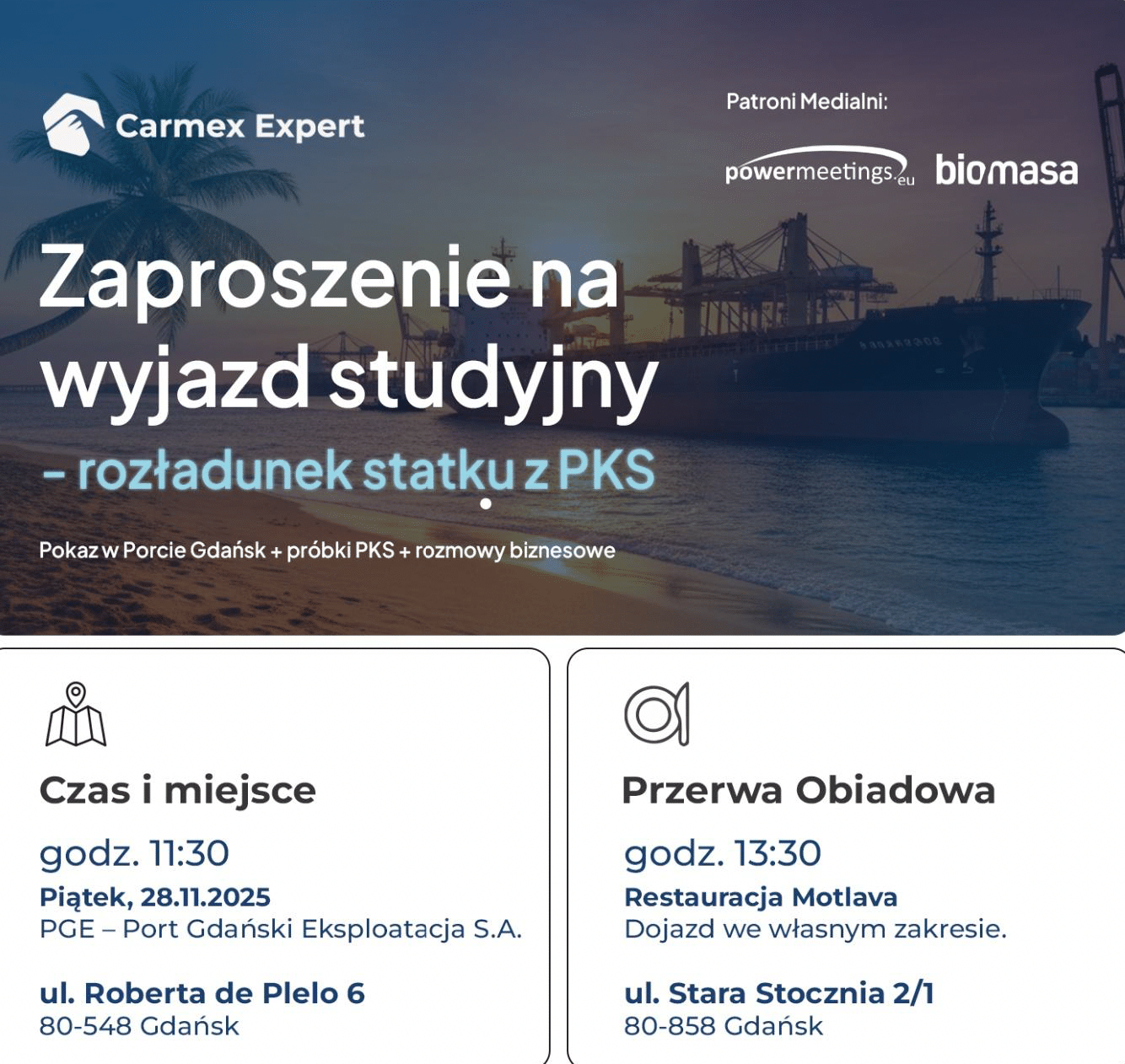 Rozładunek statku z PKS – weź udział w wizycie studyjnej