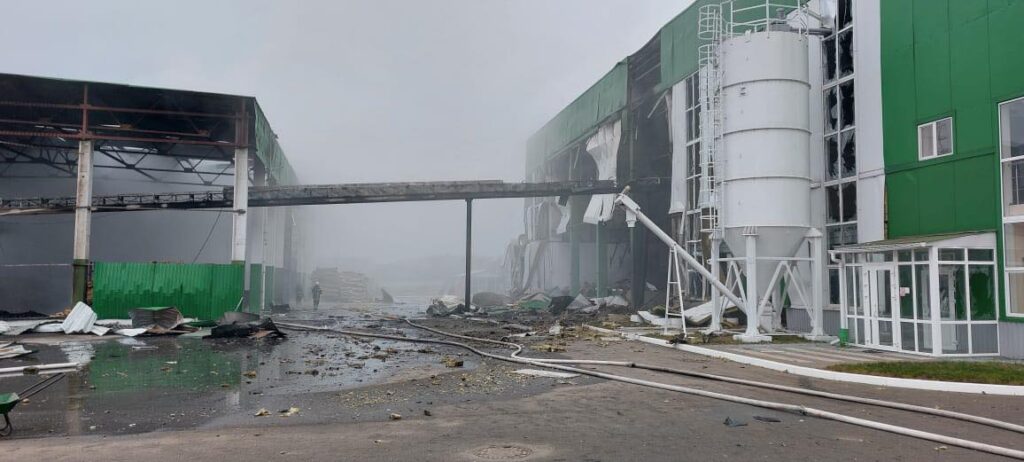 Ukraińska ciepłownia biomasowa została zniszczona przez rosyjskie drony